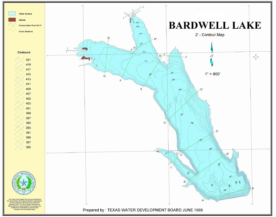Bardwell Bathymetric Map